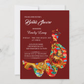 中国の縁起の良いクラウドドラゴンブライダルシャワー 招待状 (正面)