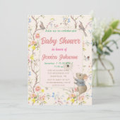 中国の繊細な花と葉 招待状 (スタンド正面)