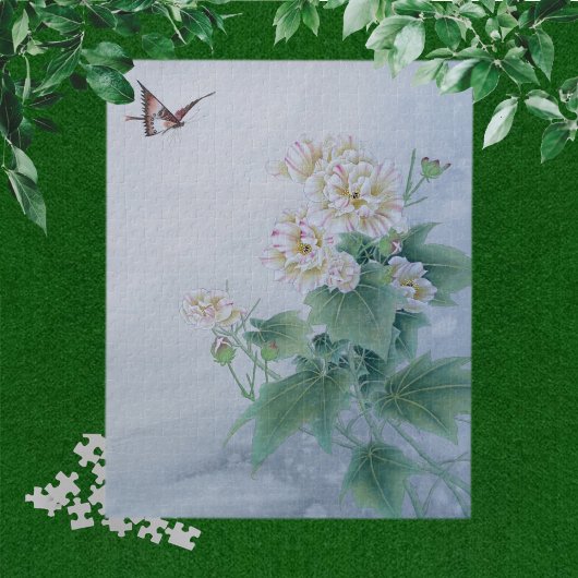 中国の花と蝶 ジグソーパズル