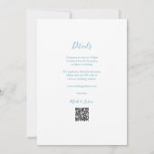 中国の花柄ダブルハピネス結婚式招待状 招待状 (裏面)