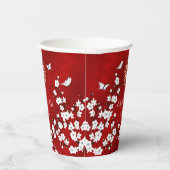中国の茶結婚湯さくらんぼ咲カスタムき 紙コップ (右)