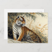 中国の虎を描く ポストカード (正面/裏面)