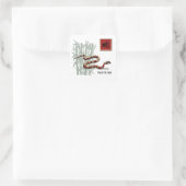 中国の蛇の年 スクエアシール (バッグ)