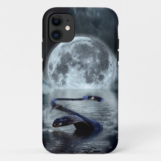 中国の蛇の水蛇の黒蛇 Case-Mate iPhoneケース (裏面)