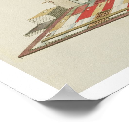 「中国の衣装」のプレート6号の書店、 ポスター (角)