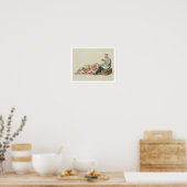 「中国の衣装」のプレート6号の書店、 ポスター (キッチン)