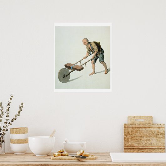 「中国の衣裳」の労働者プレート27 ポスター (キッチン)