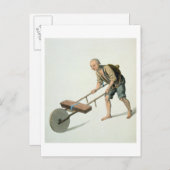 「中国の衣裳」の労働者プレート27 ポストカード (正面/裏面)