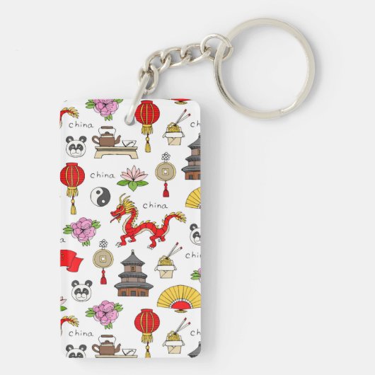 中国の記号パターン キーホルダー (裏面)