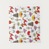 中国の記号パターン タペストリー (正面)