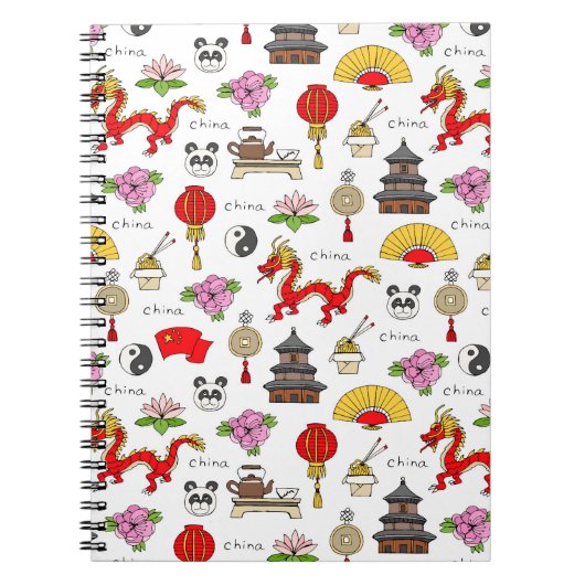 中国の記号パターン ノートブック (正面)