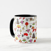 中国の記号パターン マグカップ (正面左)