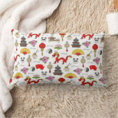 中国の記号パターン ランバークッション (ブランケット)