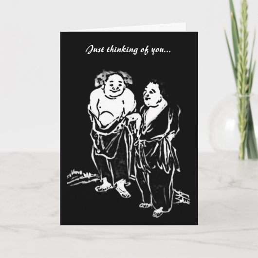 中国の詩考える人の君 カード (正面)