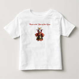 中国の豪華な衣装を着たヤギの赤ちゃん トドラーTシャツ