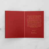 中国の赤い結婚式誓約書 彼の誓い カード (内部)