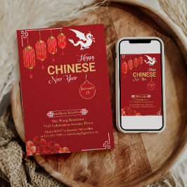 中国の赤金 おめでたい ヘビの年越し シーズンカード