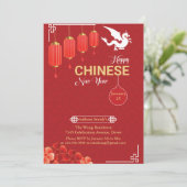 中国の赤金 おめでたい ヘビの年越し シーズンカード (スタンド正面)