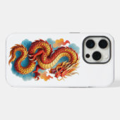 中国の赤龍の激しいイラスト-67561 iPhoneケース (裏面横)