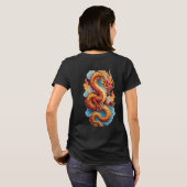 中国の赤龍の激しいイラスト-67561 Tシャツ (裏面フル)