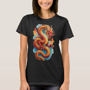 中国の赤龍の激しいイラスト-67561 Tシャツ