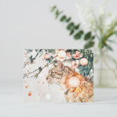 中国の輝くランタンの中でたばねねこ ポストカード (スタンド正面)