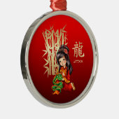 中国の辰年カスタム年 メタルオーナメント (右)