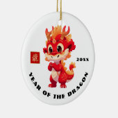 中国の辰年 |カスタム贈答年 セラミックオーナメント (右)