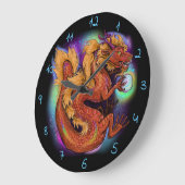 中国の辰年 ラージ壁時計 (傾斜)