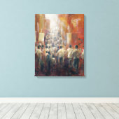 中国の通り1992 キャンバスプリント (インサイチュ (ウッドフロア))