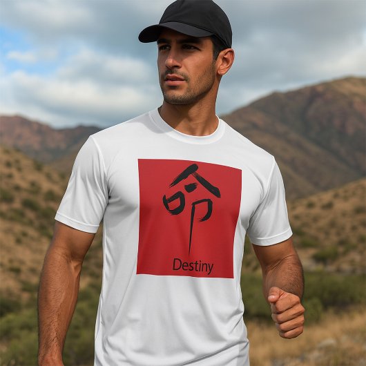 中国の運命シンボル 書道 Tシャツ