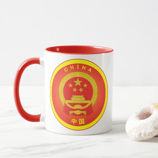 中国の遺産エンブレム マグカップ (ドーナツ)