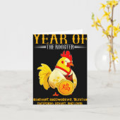 中国の酉年干支ラッキーなルナ カード (黄色い花)