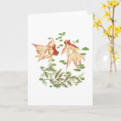 中国の金ゴールド魚の幸運チャーム カード (黄色い花)