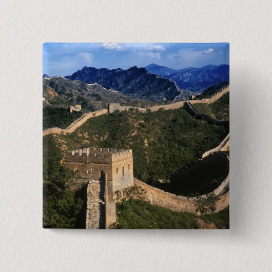 中国の金山嶺の万里の長城の風景 缶バッジ (正面)