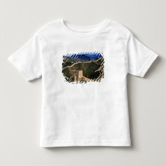 中国の金山嶺万里の長城の風景 トドラーTシャツ (正面)