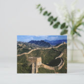 中国の金山嶺長城の風景 ポストカード (スタンド正面)
