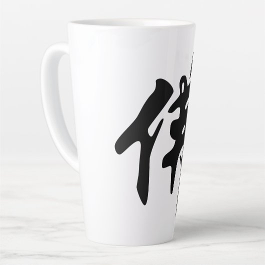 中国の金石碑 – 仏陀1 カフェラテマグ (左アングル)