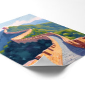 中国の長城 旅行 絵画 ポスター (角)