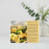 中国の電子レンジ調理魚レシピ葉書 ポストカード (スタンド正面)