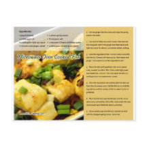 中国の電子レンジ調理魚レシピ葉書