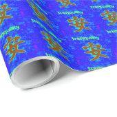 中国の静寂シンボルブルー紙 ラッピングペーパー (ロールコーナー)