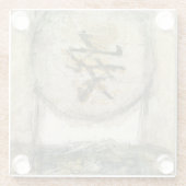 中国の静絵画けさ ガラスコースター (裏面)