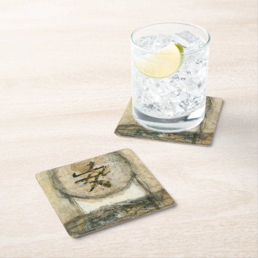 中国の静絵画けさ スクエアペーパーコースター