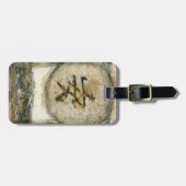 中国の静絵画けさ ラゲッジタグ (正面横)