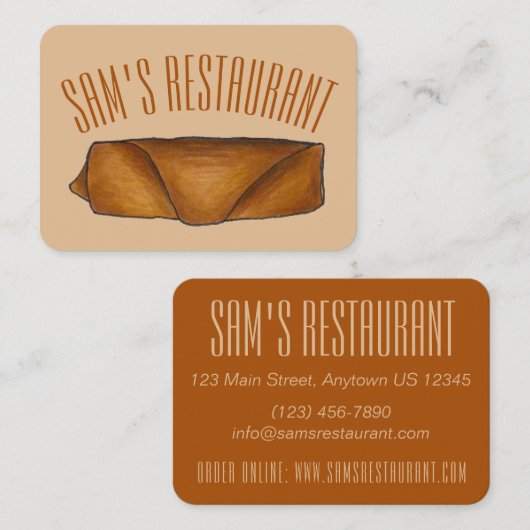 中国の食べ卵エ転がグロルレストランシェフ調理師 名刺 (正面/裏面)