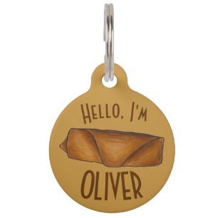 中国の食べ卵転が食べ物グルメ ペット　ネームタグ