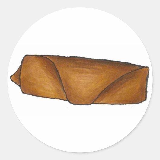 中国の食卵転がグルメ転が春 ラウンドシール (正面)