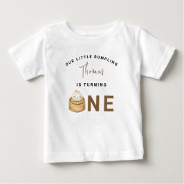 中国の餃子の誕生日パーティーのお礼 ベビーTシャツ
