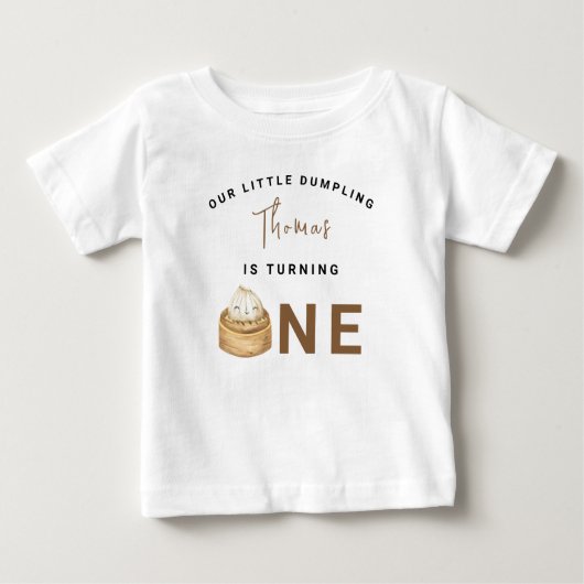 中国の餃子の誕生日パーティーのお礼 ベビーTシャツ (正面)